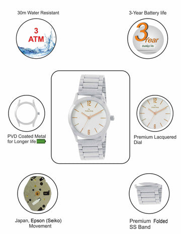 Maxima ATTIVO Women White Dial Analogue Watch - 65142CMLI